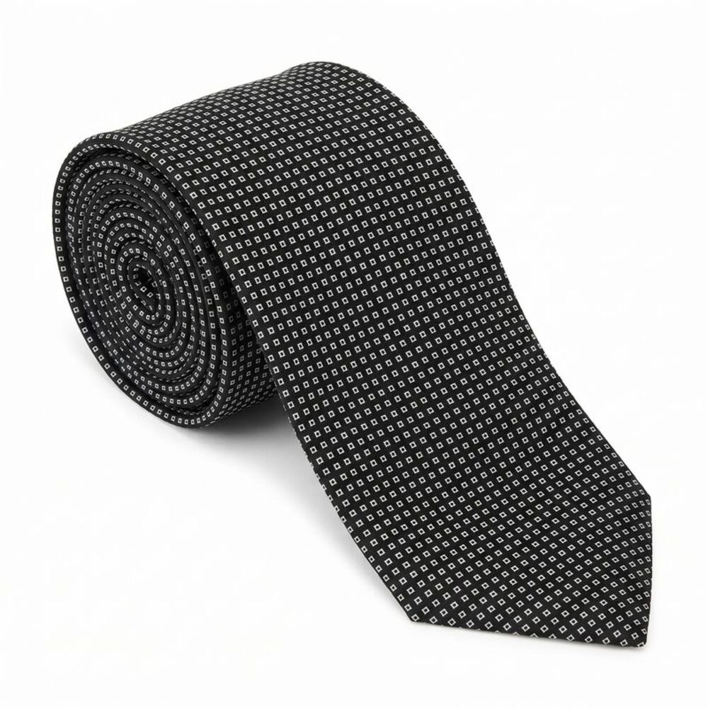 Emporio Armani Black Silk Square Tie